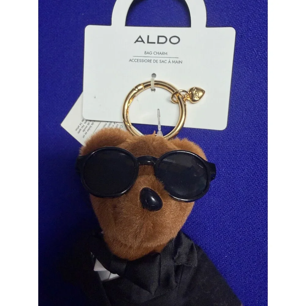 ALDO Wedding Groom Teddy Bear Plush Bag Charm Keychain NEW
